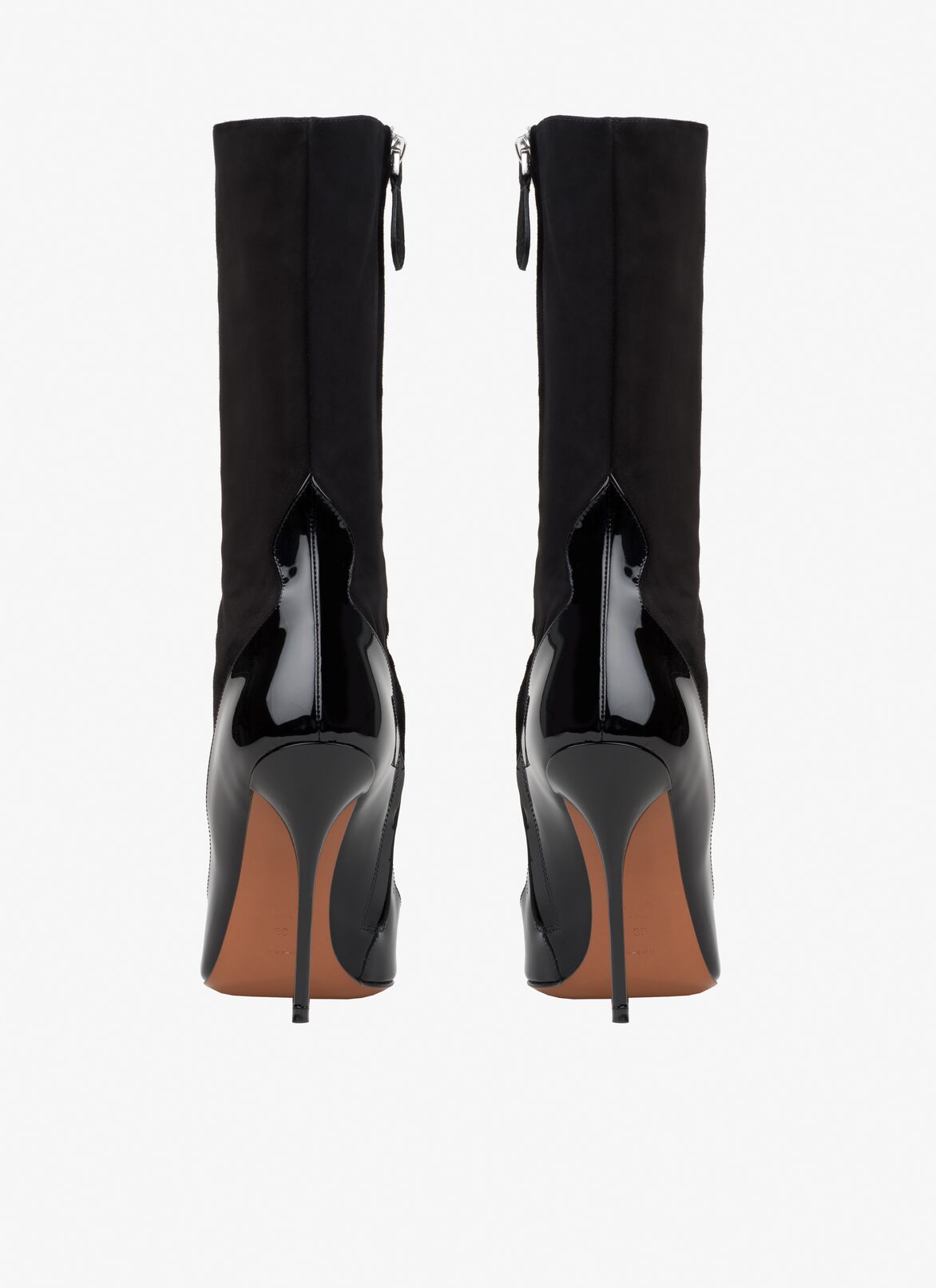 이중 소재 앵클 부츠 ALAÏA 블랙 이중 소재 앵클 부츠